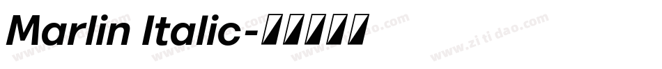 Marlin Italic字体转换